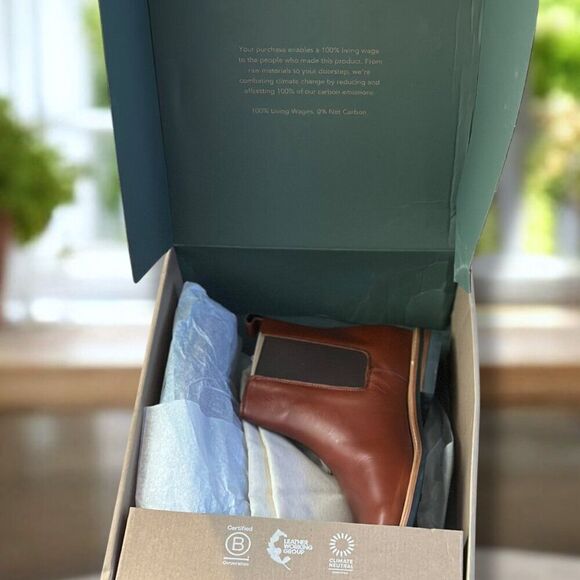 Nisolo All‑Weather Collection Leather Chelsea Boot Men 12.5 Brandy Waterproof